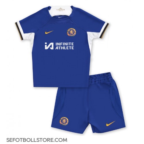 Chelsea Replika babykläder Hemmaställ Barn 2023-24 Kortärmad (+ korta byxor)